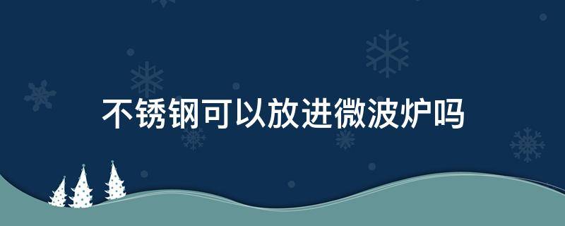 不锈钢可以放进微波炉吗（不锈钢可以直接放微波炉吗）