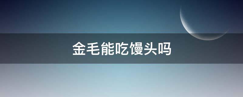 金毛能吃馒头吗 金毛可以吃馒头不