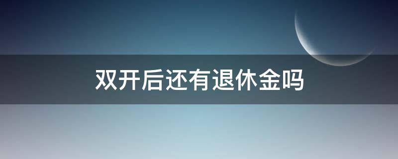 双开后还有退休金吗 干部被双开后还有退休金吗