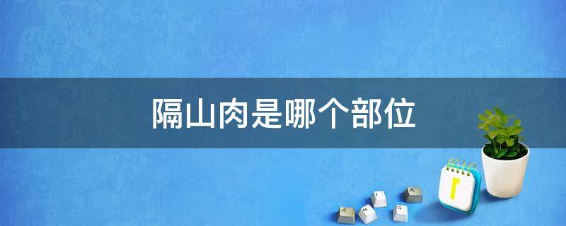 隔山肉是哪个部位 隔山肉是哪个部位的肉