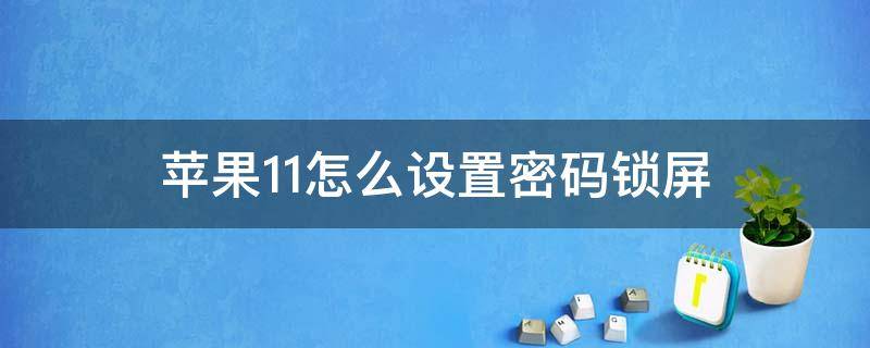 苹果11怎么设置密码锁屏 苹果11怎么设置密码锁屏别人打不开