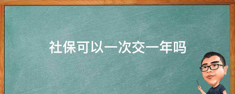 社保可以一次交一年吗 社保必须一次交一年吗