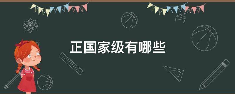 正国家级有哪些 正国家级有哪些职位