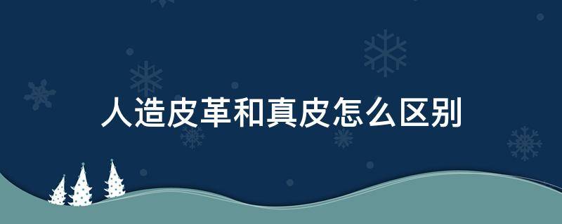 人造皮革和真皮怎么区别 人造皮和真皮的区别