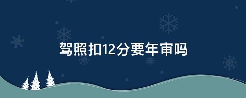 驾照扣12分要年审吗（被扣12分需要年审吗）