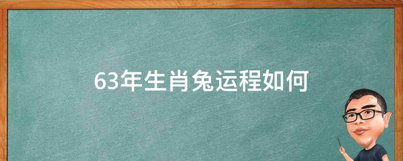 63年生肖兔运程如何 63年属兔今年财运