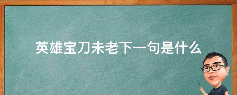 英雄宝刀未老下一句是什么（英雄宝刀未老下一句是什么搞笑）