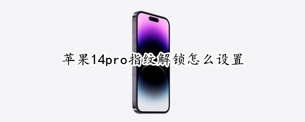 苹果14pro指纹解锁怎么设置（iphone12pro如何设置指纹解锁）