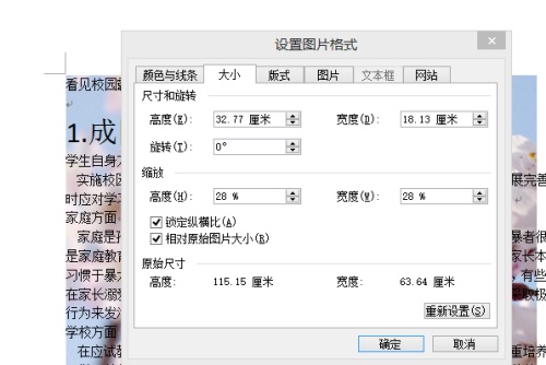 Word2003背景改成自定义图片怎样修改其大小