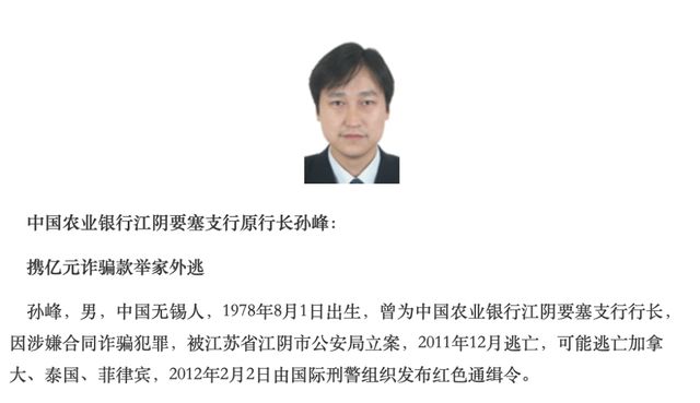 “最年轻、最有才华”银行行长被遣返：10年前携款上亿元全家泰国旅游“失踪”