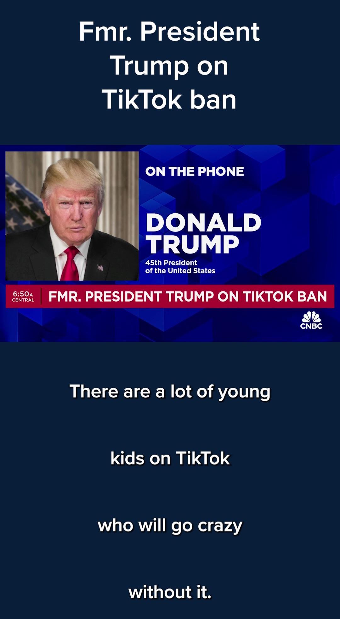 特朗普再谈TikTok：没有它，很多小孩会发疯